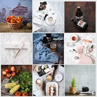 double sided different styles woodgrain cement marble texture photography backdrop paper studio prop for food cosmetic mini item