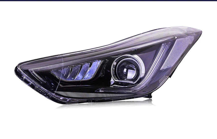 Фара в сборе для hyundai Elantra 2012 2013 Светодиодный дневной ходовой свет светодиодный указатель поворота светодиодный дальнего света