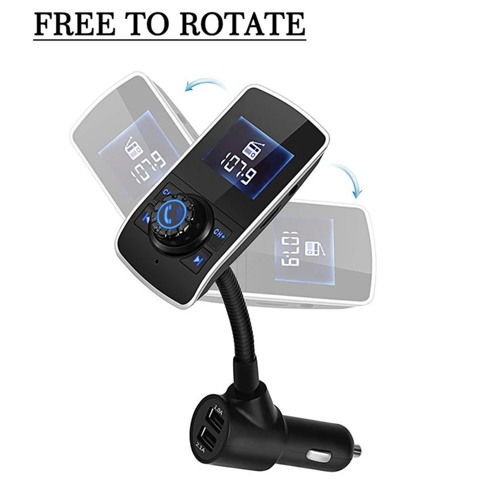 FM Transmitter LCD Display Wireless Car MP3 Player Dual USB TF Card Slot Bluetooth Modulator Power Off Switch | Автомобили и