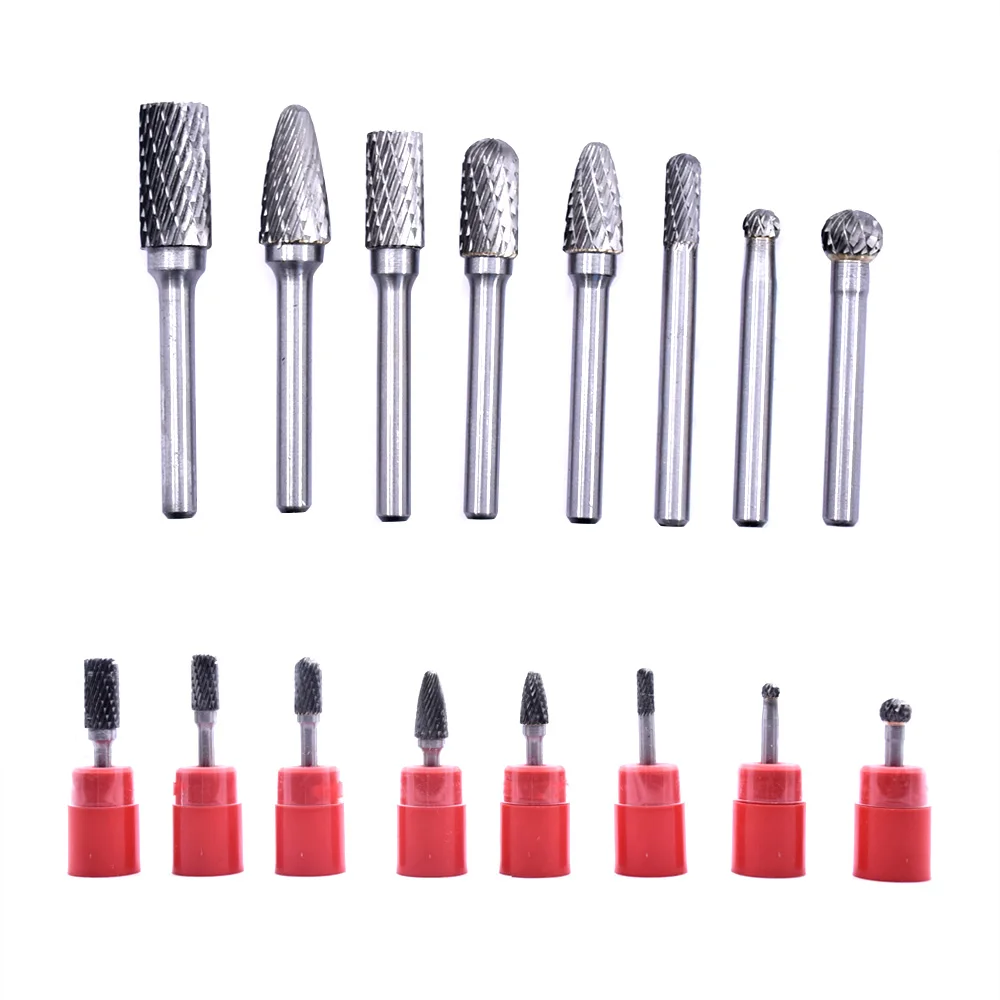 8 шт./компл. 6 мм набор сверл 45 мм-65 длина карбида вольфрама заусенцы 1/4 &quotроторные