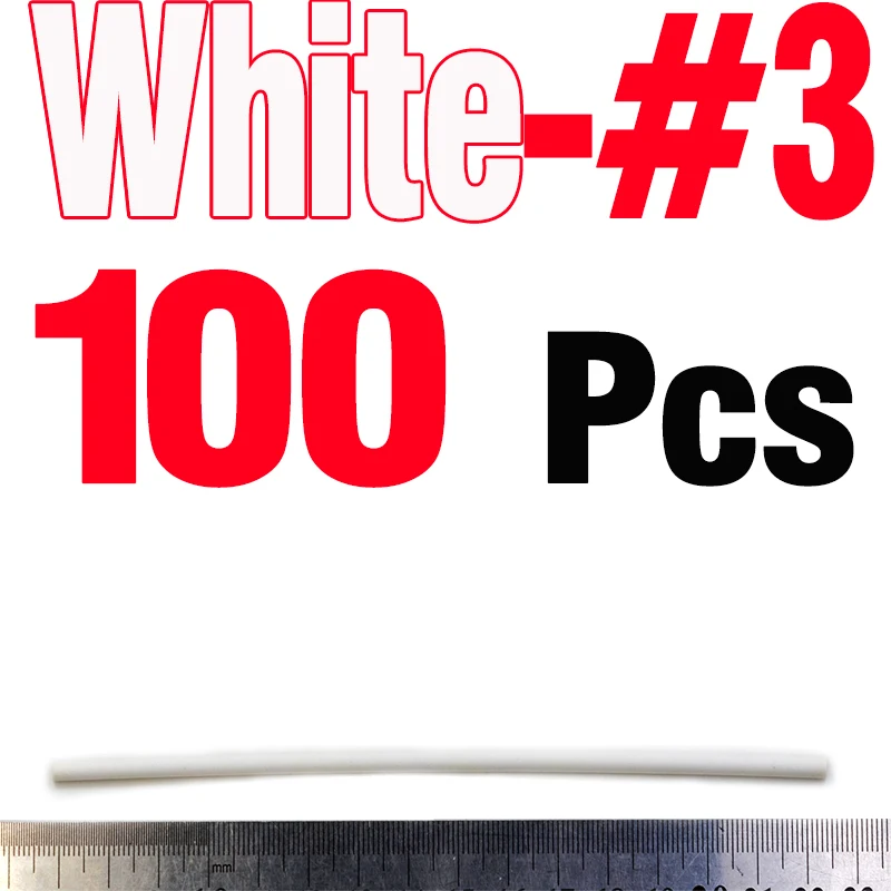 100PCS White Size 3 MNFT 100 шт. поплавок цилиндрической трубы Диаметр 2,5-4,5 мм высокой плотности пены длинный цилиндр Плавающий поплавок DIY инструмент для изготовления - Цвет: 100PCS White Size 3