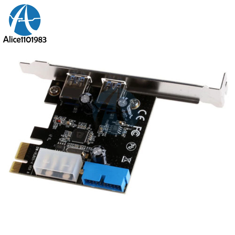 PCI 2 порта Экспресс USB 3 0 передняя панель с 4-контактным и 20-контактным адаптером