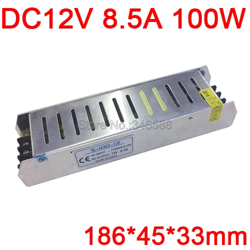 12V 8.5A 100W AC110V 220V постоянного тока до DC12V AC-DC постоянного Напряжение драйвер переключатель Питание изящный полосатый Размер 12V 3A 5A 8.5A 10A 12.5A 15A 20A 25A 30A - Цвет: 12V 8.5A 100W