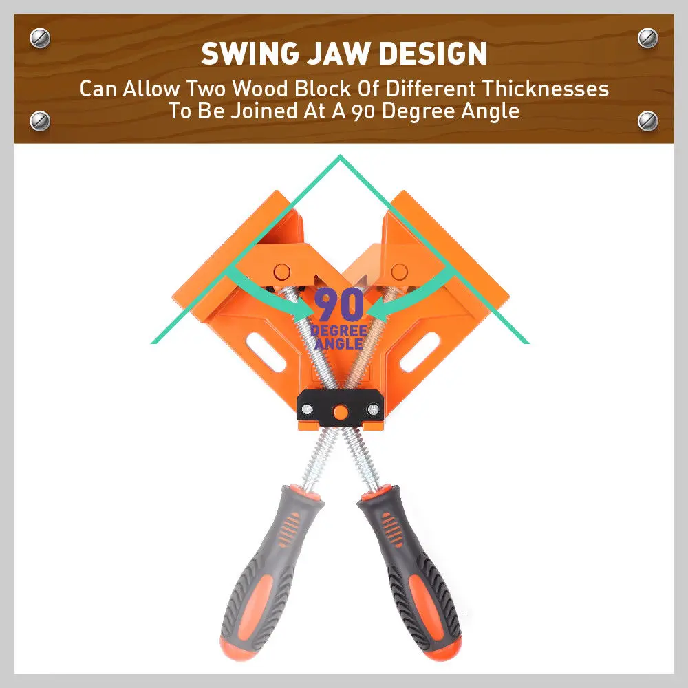 Угловой зажим под прямым углом 90 градусов угловой держатель по дереву из