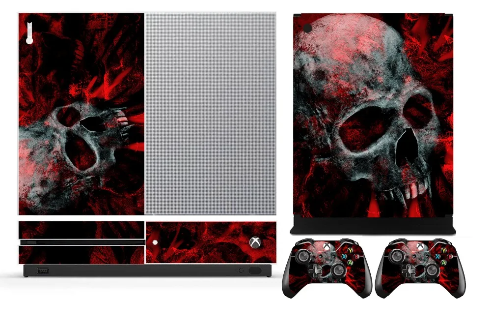 Виниловая защитная пленка Skull 251 для Microsoft Xbox One S и 2 контроллера|protector sticker|protector xbox