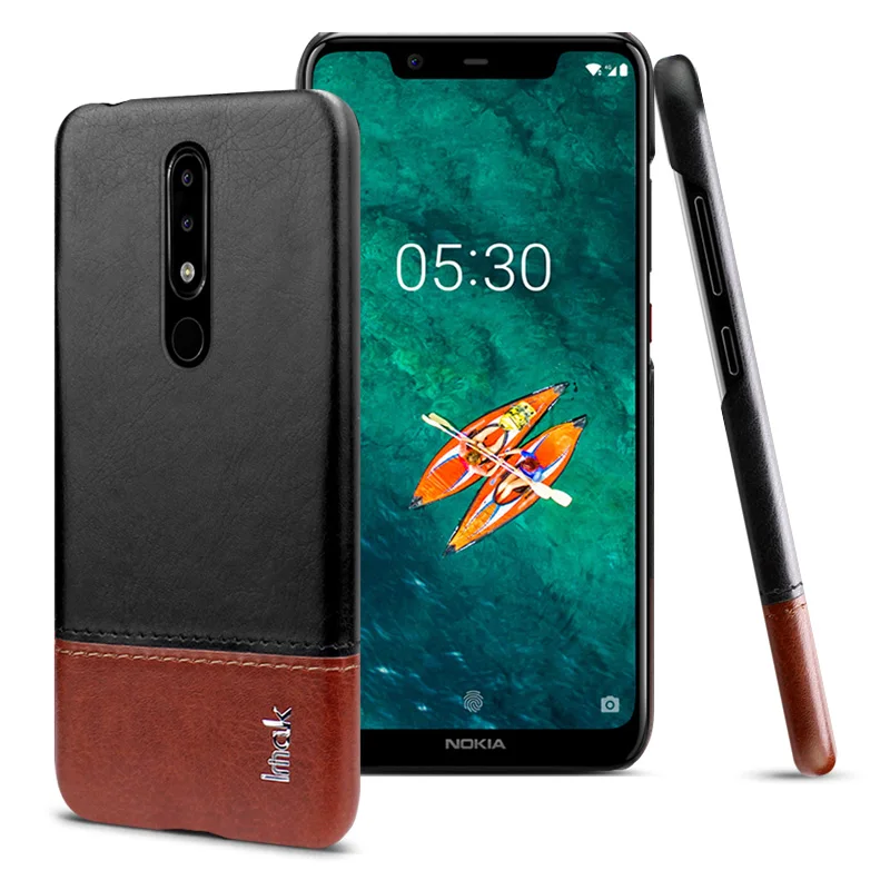 IMAK Для Nokia X5 чехол PC + PU для 5 1 Plus 86 &quot роскошная задняя крышка тонкий телефона