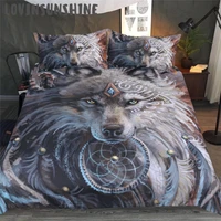 lovinsunshine comforter bedding sets king queen bed set wolf animals 3d digital printing quilt cover ab68