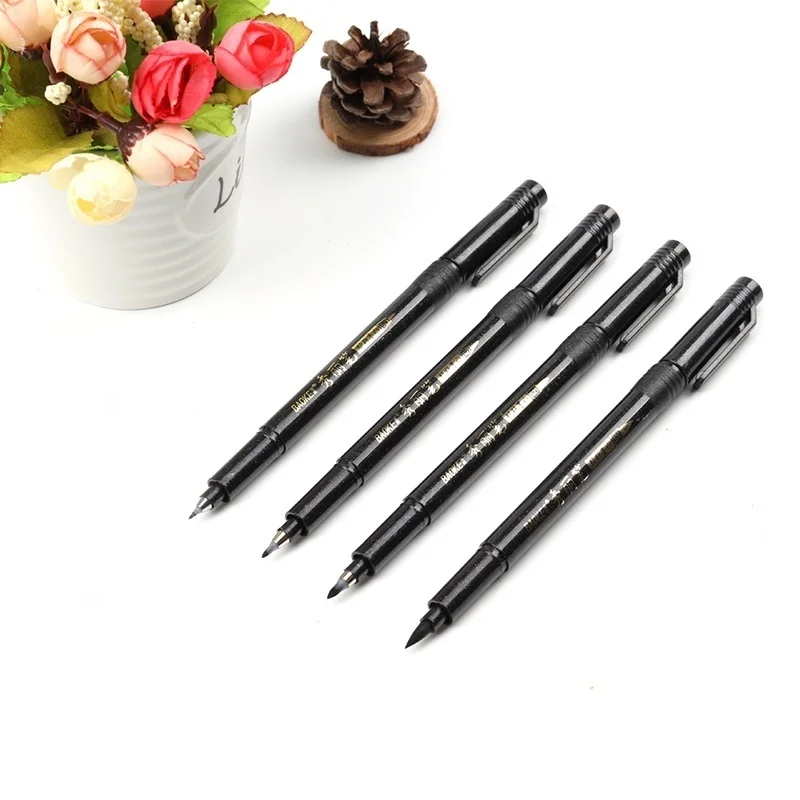 4 Pcs/lot Chinese Japanese Calligraphy Brush Pen Art Craft Supplies Office School Writing Tools