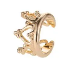 A gold Timlee E062,, новинка, симпатичные, в стиле панк, корона, цветок, стразы, сплав, клипсы, серьги, манжеты, модные ювелирные изделия, опт - Окраска металла: A gold