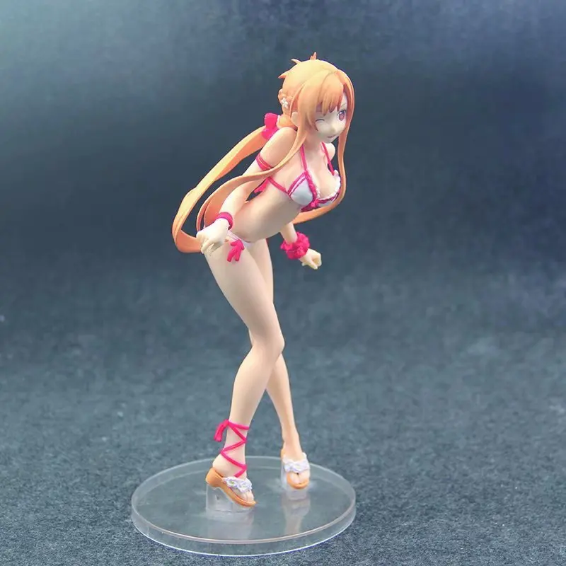 Sword Art Online Action Figure Anime Model Yuuki Asuna Swimsuit 1/7 Scales Dolls Decoration Collection Figurine Toys Gifts 21cm | Игрушки и