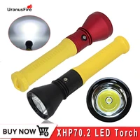 scuba diving flashlight torch underwater 100m waterproof xhp70 led diving torch 26650 flash light lantern lamp for dive