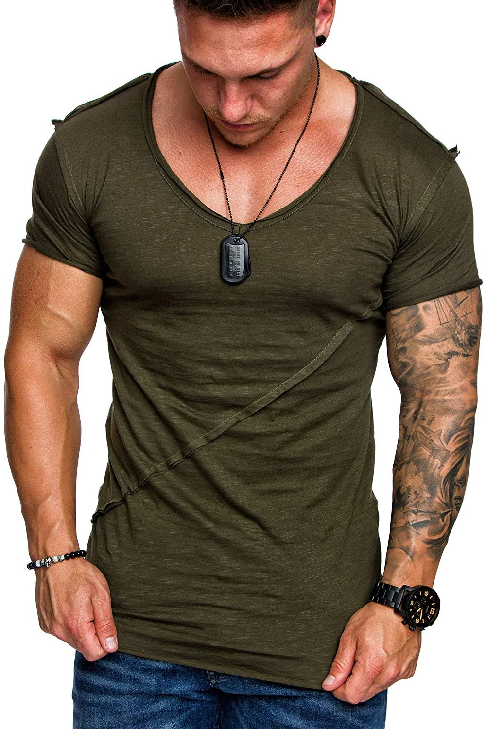 Новинка 2019 модная однотонная Дизайнерская футболка с оборками на рукавах