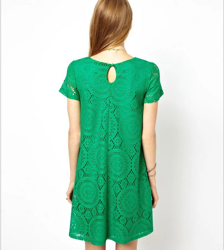 Европа 2016 лето короткими рукавами широкий большой ярдов новый ажурными