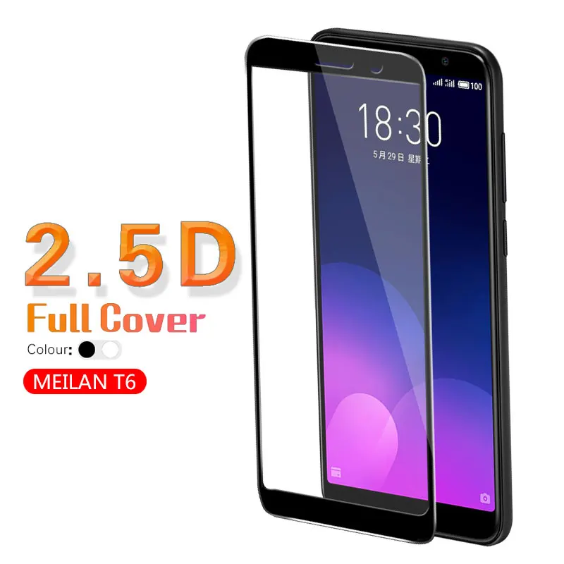 Закаленное стекло для Meizu M6T Meilan 6T цветная полноэкранная защитная пленка Синий
