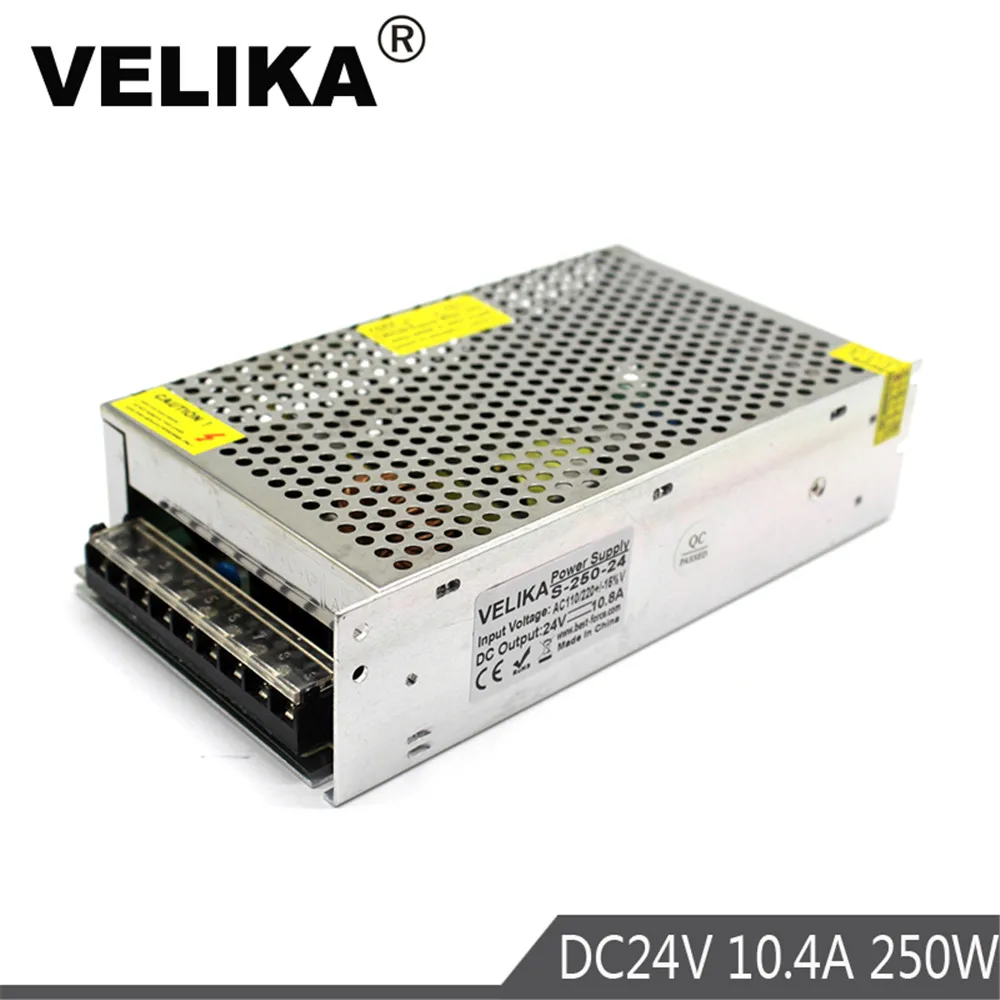 DC24V 10.4A 250 Вт источник питания Светодиодный трансформатор драйвера 110В 220В AC-DC 24В SMPS