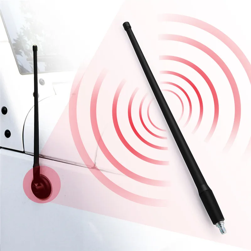 1" AM FM радио антенна рефлекторная Высокое качество Безопасный крепкий заменить подходит для Jeep Wrangler JK JL 2007- Прочный Ридж#296862