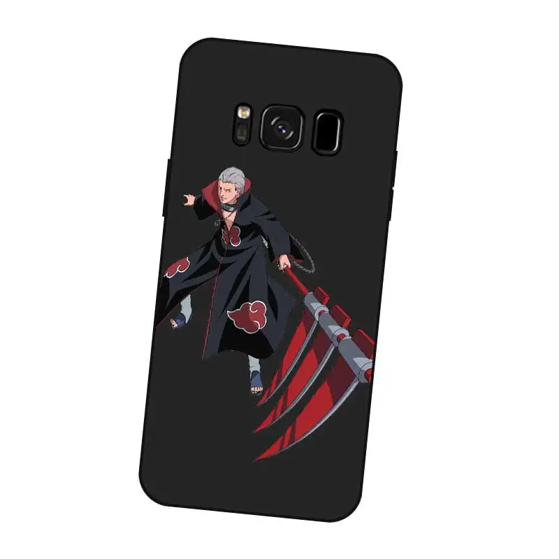 P004 Akatsuki Clear Black Silicone Case Cover For Samsung Galaxy S5 S6 S7 S8 S9 S10 5G S10E S11 S11E Lite Edge Plus |