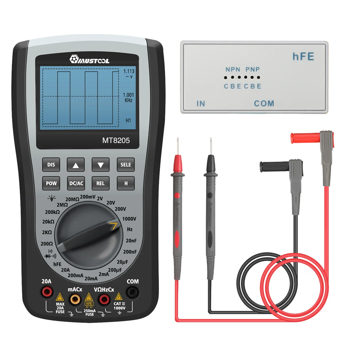Mutool MT8205 2 в 1 цифровой Интеллектуальный Ручной осциллограф мультиметр