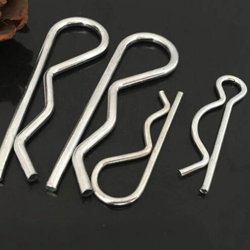 

5*100mm split wave pin galvanized steel Bayonet Cotter pin closed Alignment cotter wave B R shaped shaft split pin