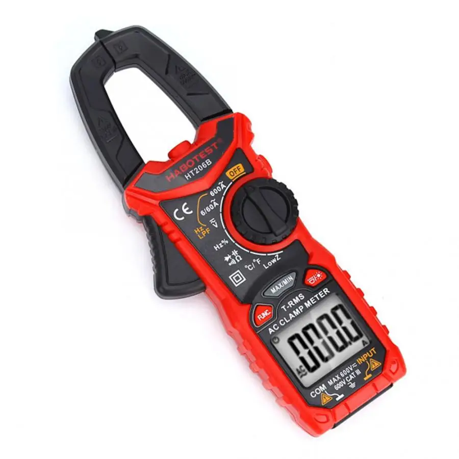 HT206 AC/DC Мини цифровой токоизмерительный прибор для измерения напряжения