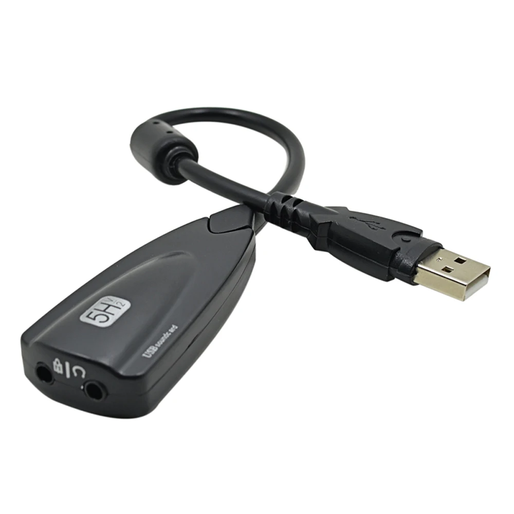 Внешняя звуковая карта USB 2 0 к разъему 3 5 мм 3D Аудио гарнитура с микрофоном 7 1