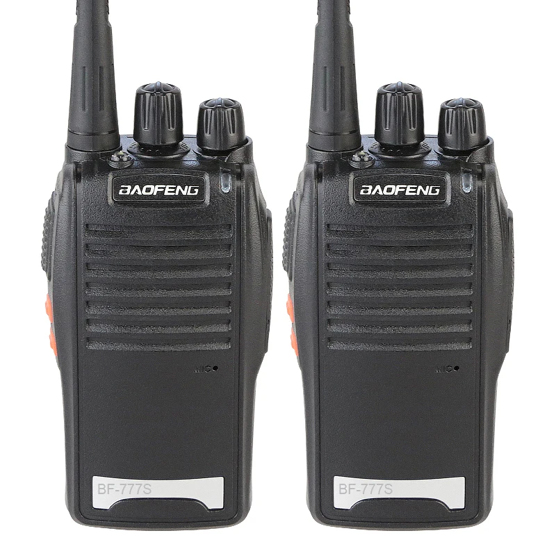 

2 PCS Popular Black Baofeng BF-777S Portable Two Way Radio Sets Bao Feng 777S UHF FM Radio Walkie Talkie 400-470 MHz