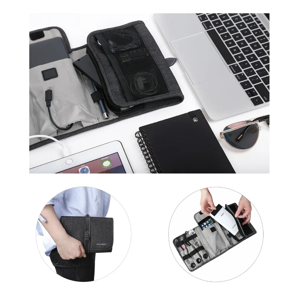 Умный чехол органайзер с USB кабелем и зарядным устройством|Принадлежности для