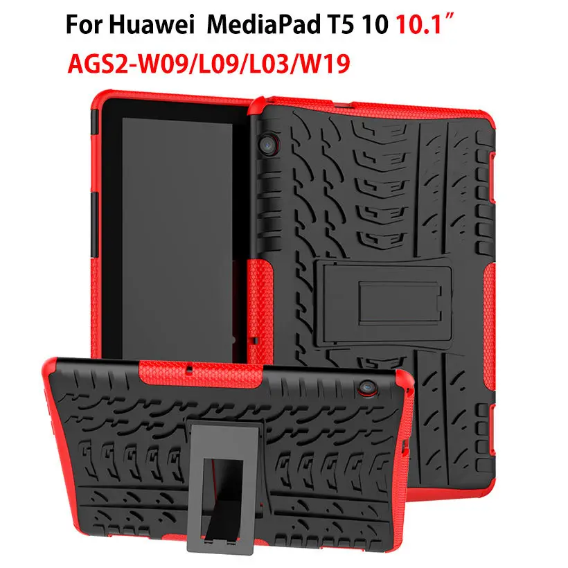 

Case For Huawei MediaPad T5 10 AGS2-W09/L09/L03/W19 10.1" Cover Heavy Duty 2 in 1 Hybrid Rugged Durable Funda Tablet Shell