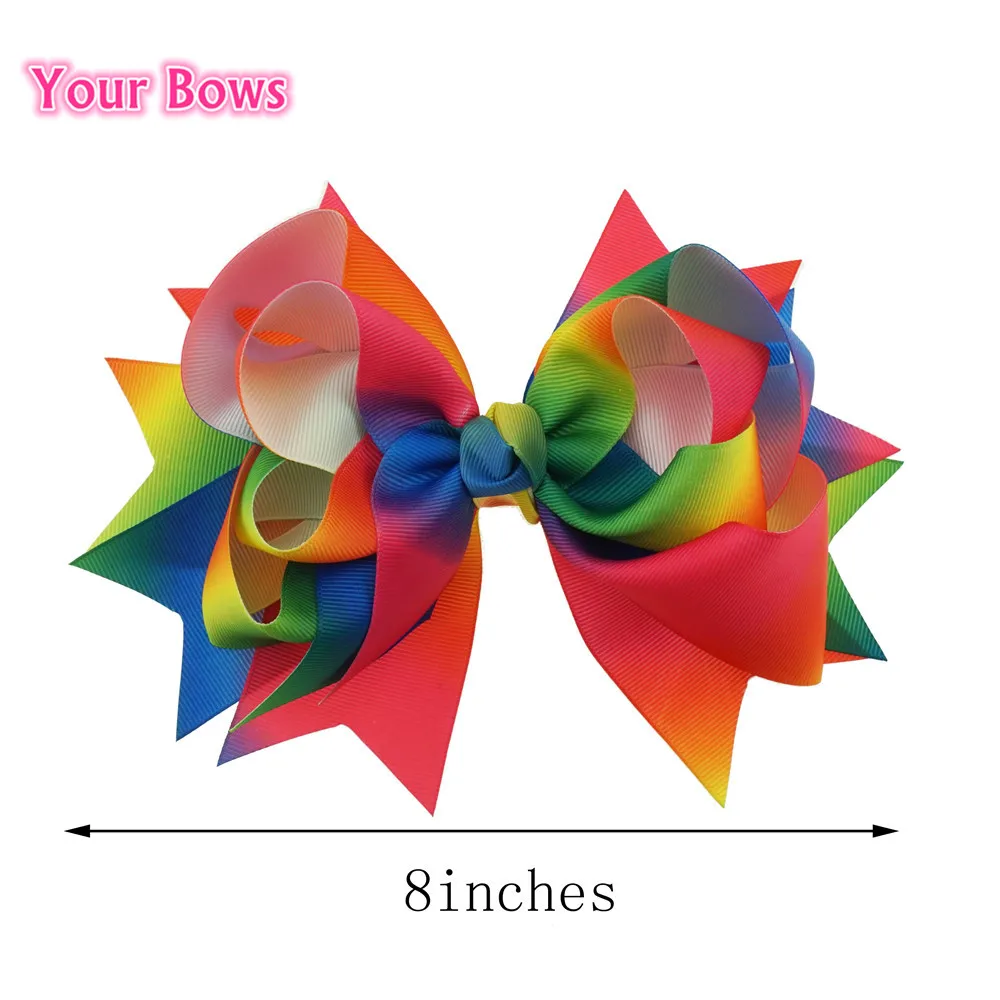 Банты из полиэстера для девочек 8 дюймов|bow hairpin|hairpins for girlshair bows |