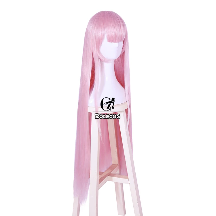 ROLECOS японское аниме Дарлинг на франссе косплей волос Zero Two 02 Косплей головной убор женские длинные розовые волосы 100 см синтетические волосы
