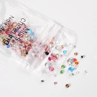 colorful mix color size rhinestone glass ab crystal nail glue diy 3d nail art decorations manicure tools