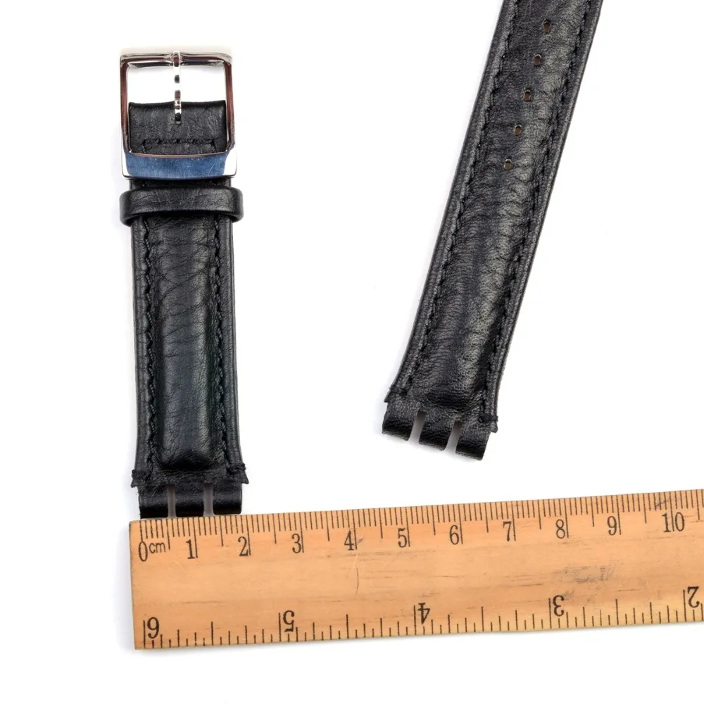 Ремешок для часов EACHE из натуральной кожи 19 мм черный и коричневый цвета|genuine leather