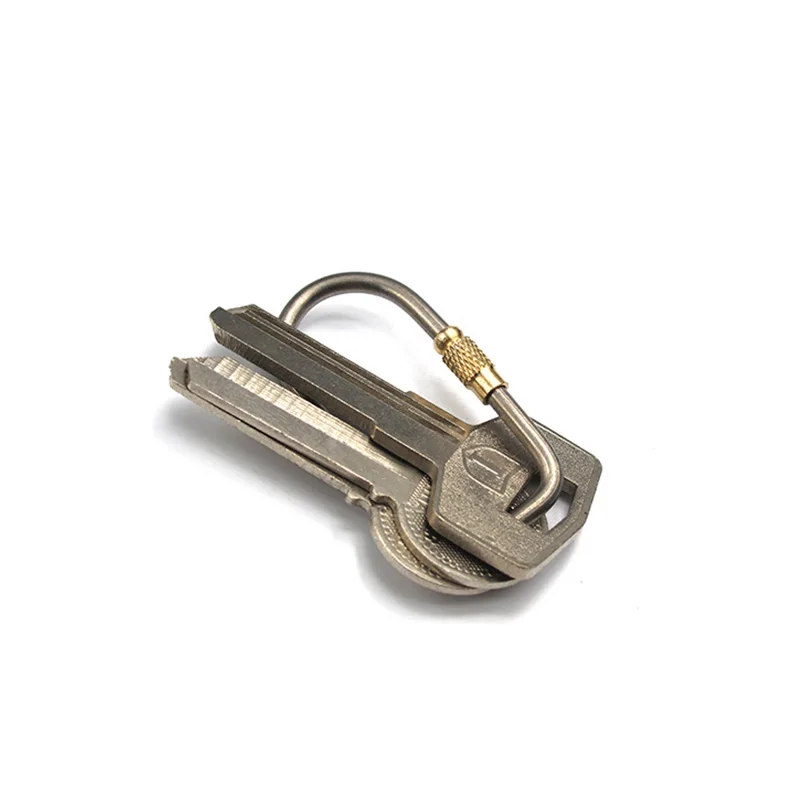 1PC Titanium Alloy Keychain With Lock Key Storage Buckle Backpack Hanging Quick Hook Accessories Outdoor Equipment Tool | Спорт и
