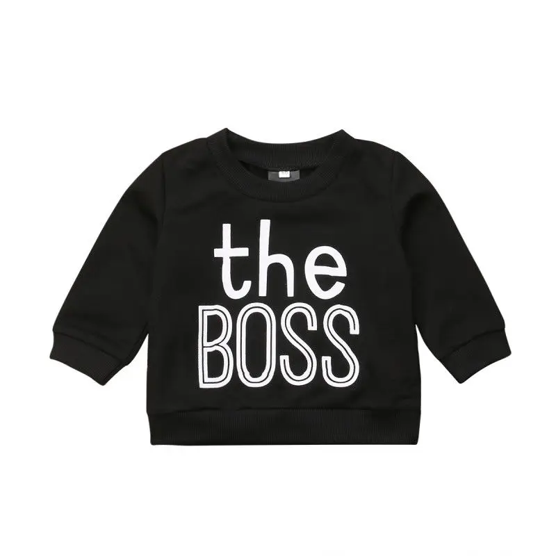 Boys Girls Cotton Letter Print Sweatshirt | Детская одежда и обувь