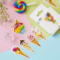 50 pcslot sweet ice cream mini paper sticker decorative diary scrapbooking label sticker kawaii stationery school supplies