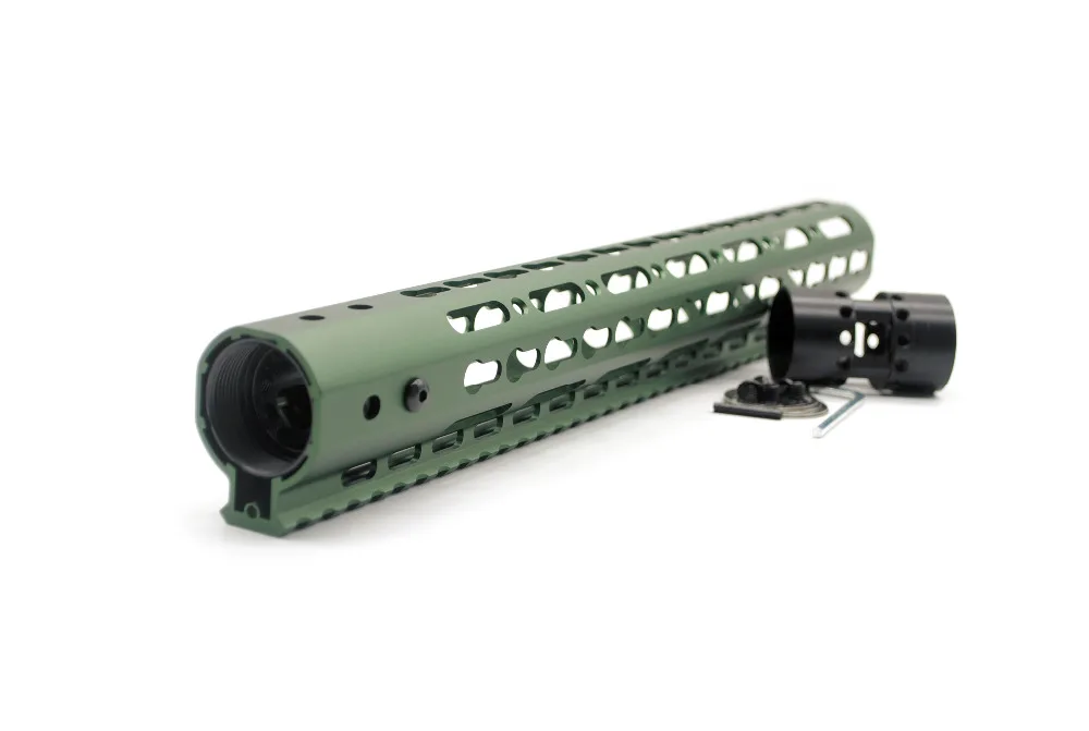 

AR15 Free Float Olive Green 13.5'' Inch Keymod Handguard Rail For Hunting Tactical Rifle Scope Mount M4/M16