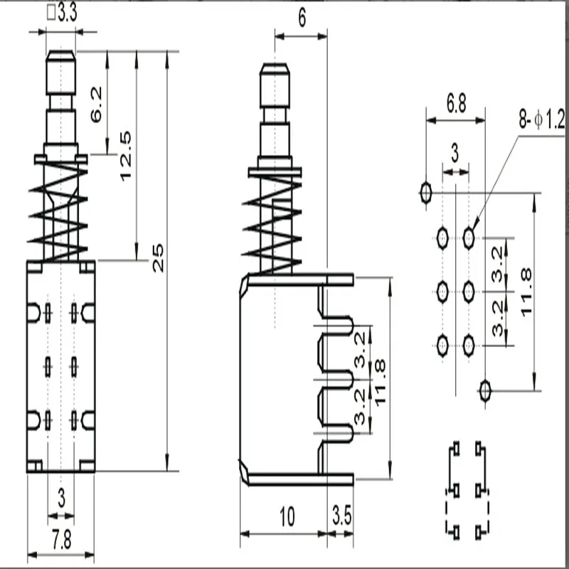 A03 PS-22 прямой переключатель по ключу замок f02 шесть футов Блокировка
