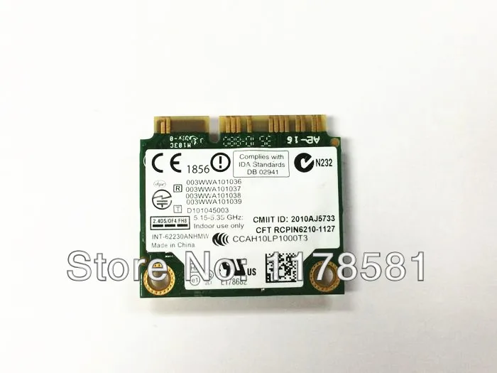 Intel центрино Advanced N 6230 WiFi + Bluetooth 3 0 Беспроводная комбинированная карта 800.11a/n 300