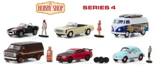 Зеленый светильник 1:64The H S серии 4 6 шт. Набор игрушечных автомобилей из сплава