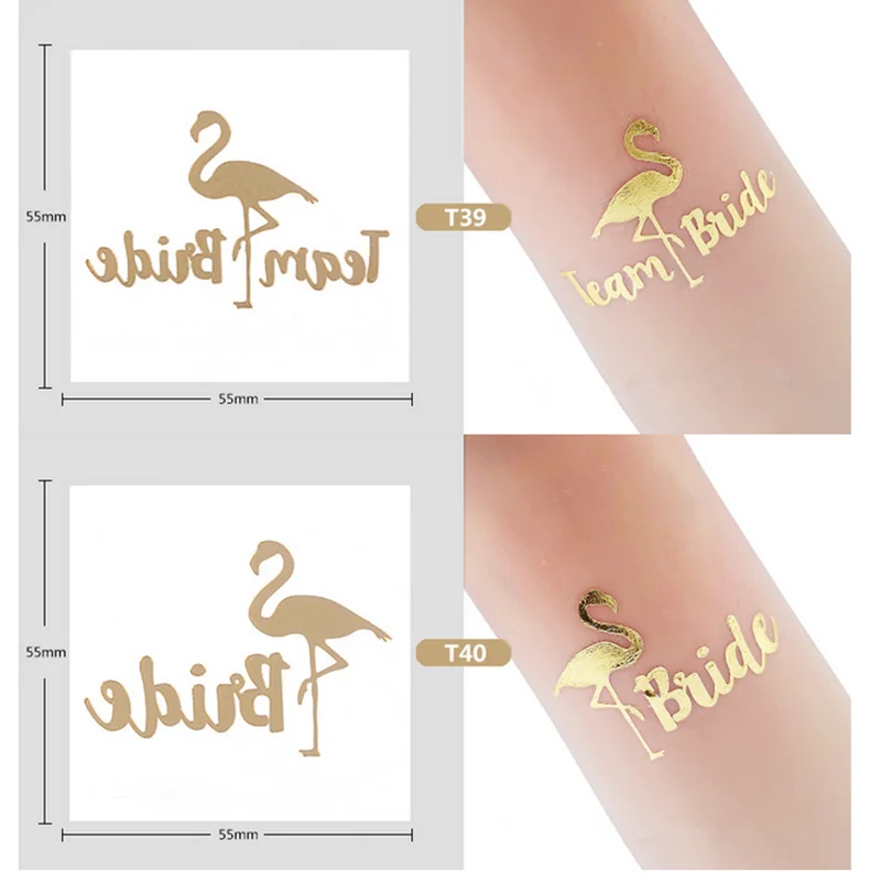 Team Bride 10pcs Temporary Tattoo Stickers Wedding Decor To Be Bachelorette Party Baby Shower Decorations for Adult | Дом и сад