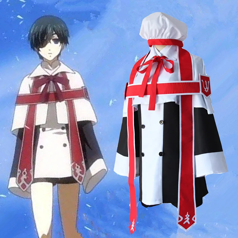 Аниме Черный Bulter Kuroshitsuji Ciel Phantomhive церковь униформа наряд косплей костюм