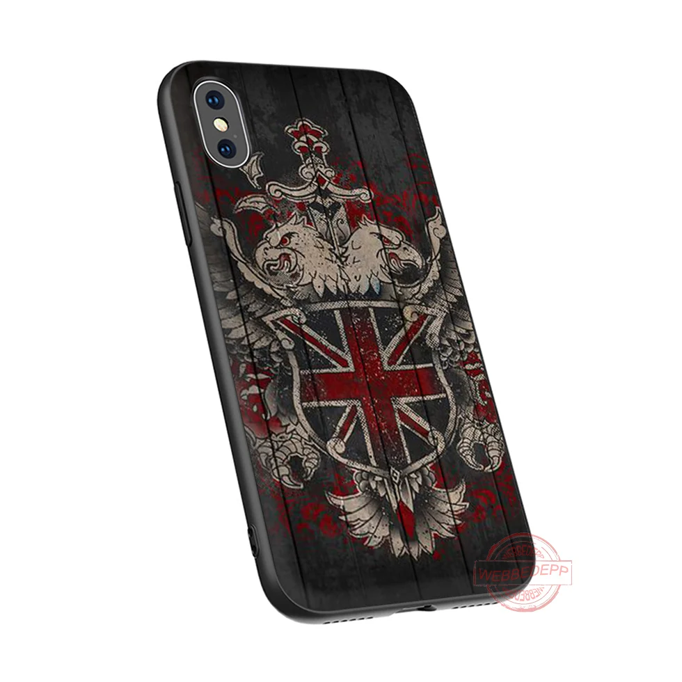 WEBBEDEPP Мягкий силиконовый чехол для телефона с американским флагом iPhone 5 6 7 8 Plus X XS XR