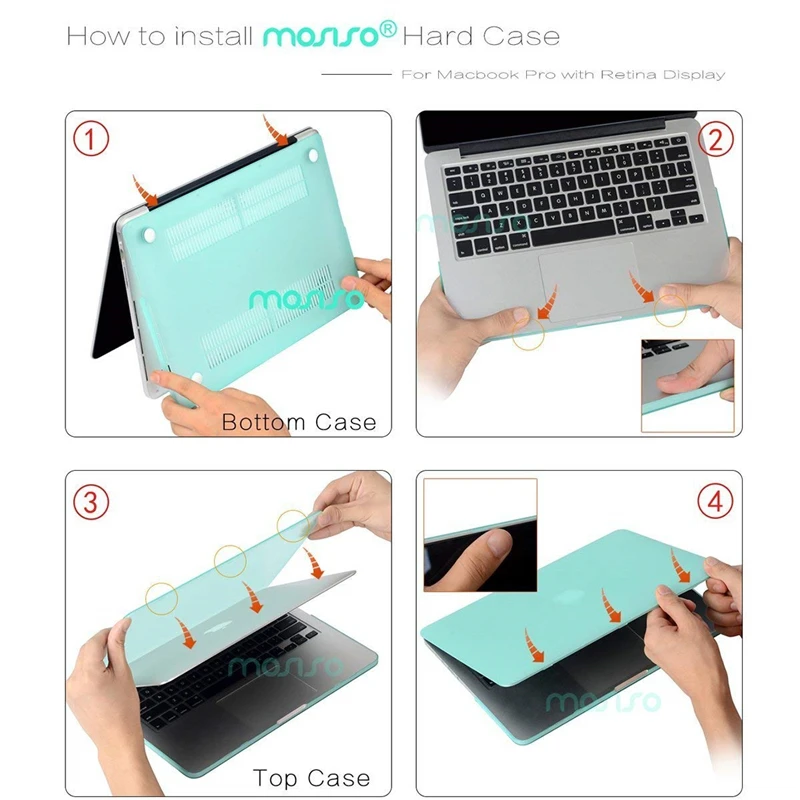 Жесткий чехол MOSISO для ноутбука MacBook Air Pro Retina11 12 13 15 2018 новый дюймов с сенсорной