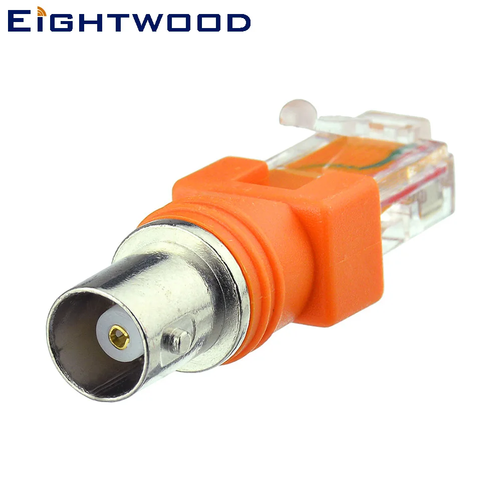 Eightwood BNC разъем мама к RJ45 штекер коаксиальный кабель соединитель Адаптер RF |