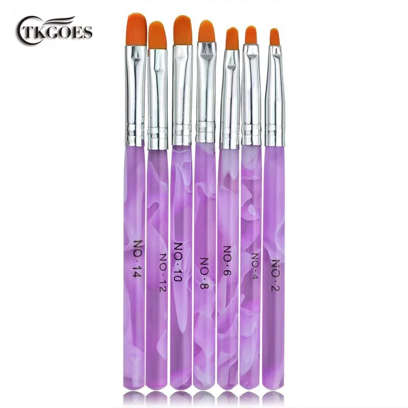 TKGOES 7 шт. в 1 новая акриловая Фотографическая ручка для рисования|painting brush pen|nail art