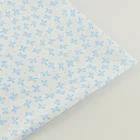 Тканевая ткань из 100% хлопка, белая ткань, синяя бабочка, цветочный дизайн, швейная ткань, саржевое постельное белье, Telas, Лоскутная домашняя ткань