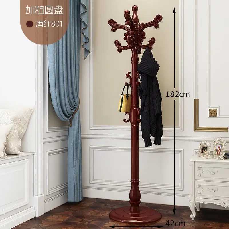 Style 8 Однотонное деревянное пальто в европейском стиле, напольная вешалка для дома, однополюсная простая современная вешалка для одежды для спальни - Цвет: Style 8