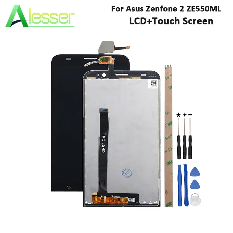 Alesser для Asus Zenfone 2 ZE550ML 100% протестированный ЖК дисплей и сенсорный экран дигитайзер