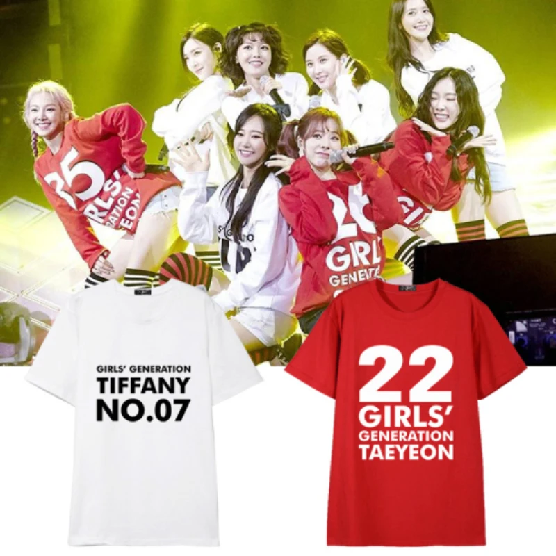 Mainlead KPOP для девочек поколение футболки SNSD футболка TaeYeon Yoona унисекс