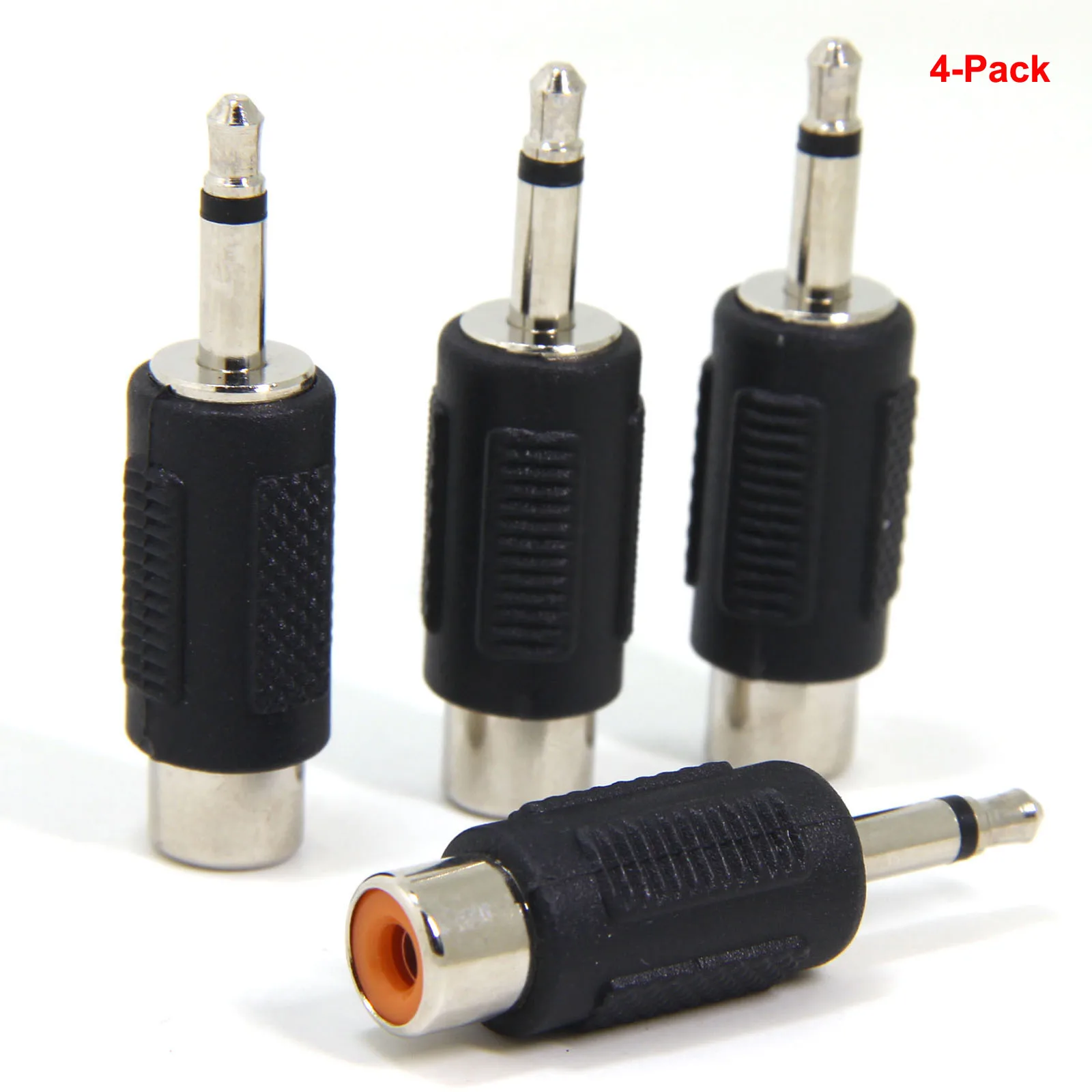 

4-Pack 3.5mm 1/8" TS Mono Male to RCA Female Adapter Connector Coupler